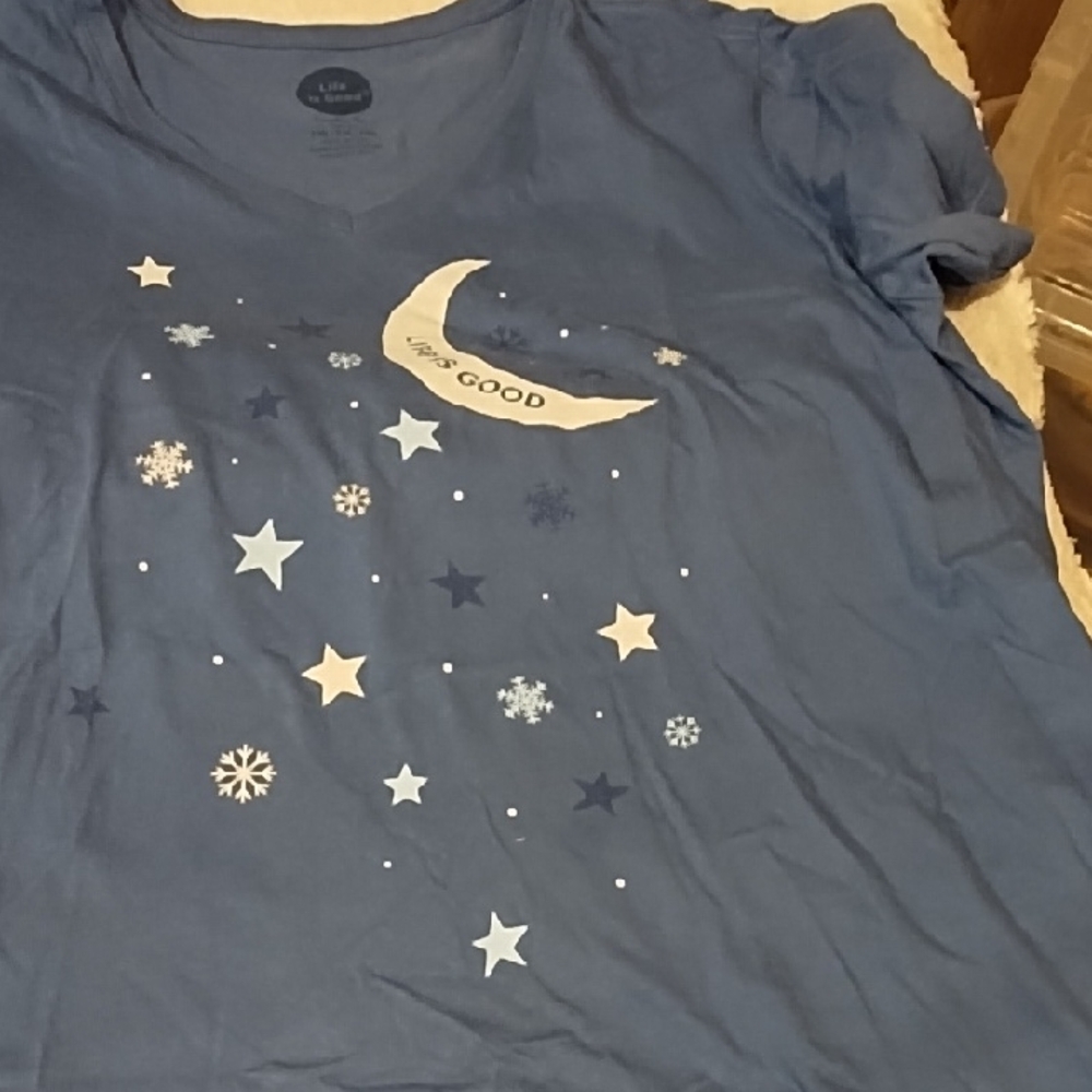 Life Is Good Blue Crusher Tee